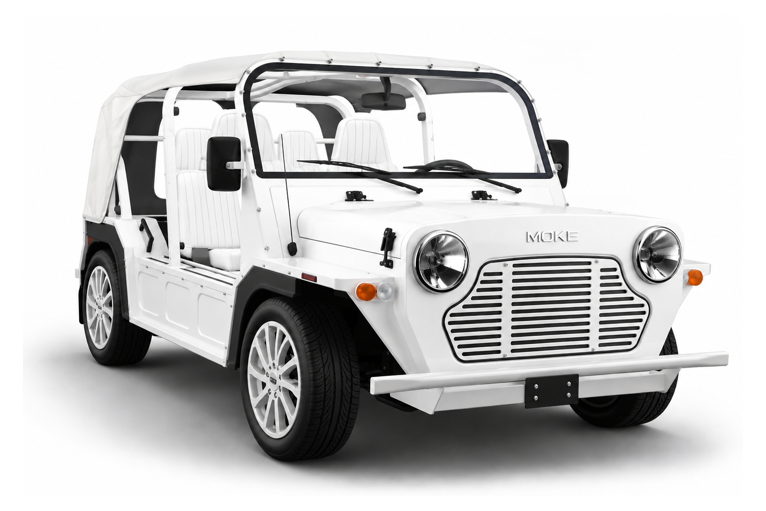 White electric Moke